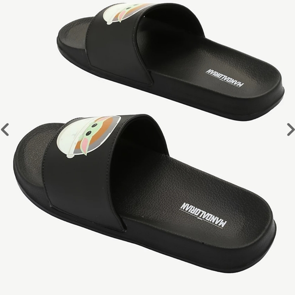 NWT MED Star Wars The Mandalorian The Child Slide Sandals Men's 9/10 - Picture 3 of 7